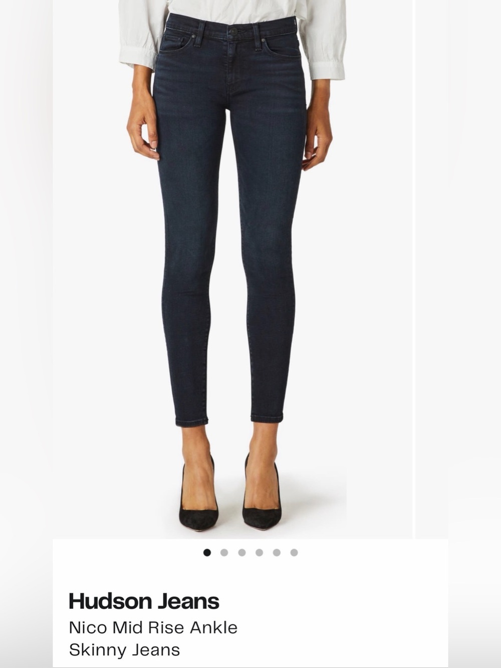 Hudson Jeans Nico Mid-Rise Ankle Skinny - Dark Indigo